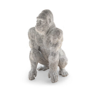 Sølv skulptur - Gorilla, stor