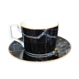 Black marble - Kaffekop & underkop
