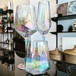 Champagneglas regnbuefarvet - Grove