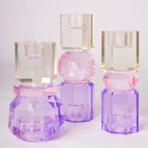 C´est Bon - Krystal stage, smør, baby lyserød, violet, 13x7 cm