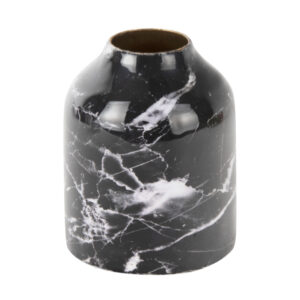 Present Time, Straight vase - Black Marble (Extra small)
