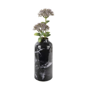 Present Time, Straight vase - Black Marble (Medium)