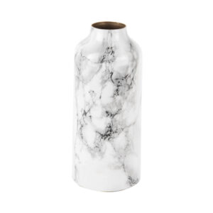 Present Time, Straight vase - White Marble (Medium)