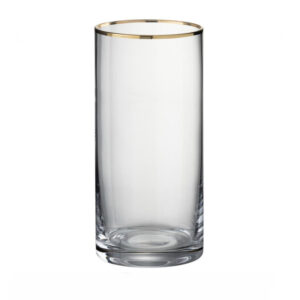J-Line - Vandglas Rim/Guldkant 15x7 cm