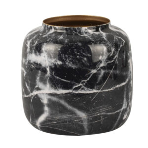 Present Time, Sphere vase - Black Marble (Large)
