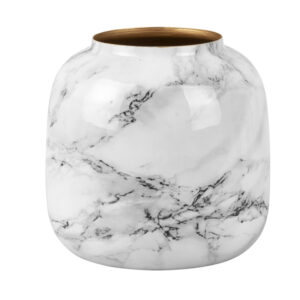 Present Time, Sphere vase - White Marble (Medium)