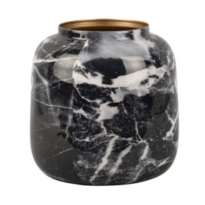 Present Time, Sphere vase - Black Marble (Small)
