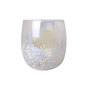 Accantus - Vase, Hvide chips, Regnbuefarvet, 15x15x16 cm