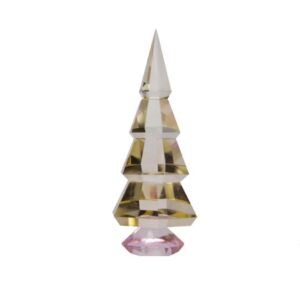 C'est Bon - Krystal juletræ, smør/l. pink, 7,5x7,5x20,5