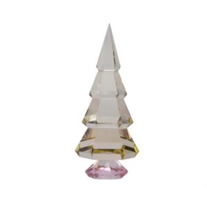 C'est Bon - Krystal juletræ, smør/l. pink, 7,5x7,5x20,5