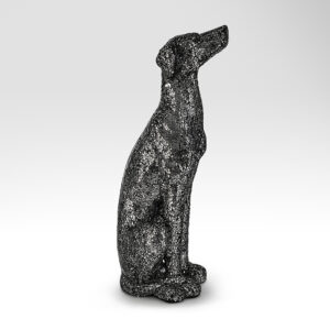 Greyhound skulptur - Dogo (Sort/Sølv)