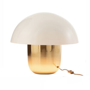 J-Line bordlampe, stor - Mushroom (Hvid, Guld)
