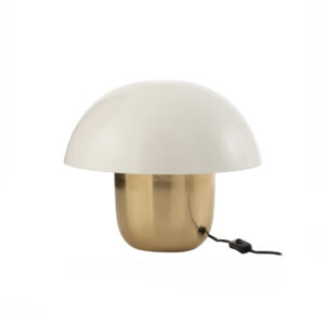 J-Line bordlampe, lille - Mushroom (Hvid, Guld)