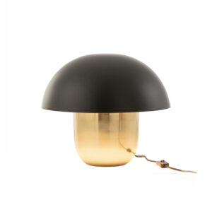 J-Line bordlampe, lille - Mushroom (Sort, Guld)