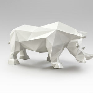 Næsehorn skulptur - Future Rhino (Hvid)