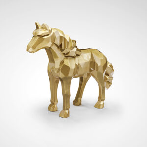 Guld hesteskulptur - Future