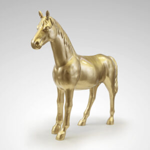 Guld hesteskulptur - Pegasus