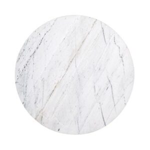 Rundt sidebord i marmor - Lexington (Hvid)