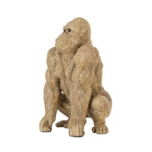 Skulptur - Gorilla, lille (Guld)