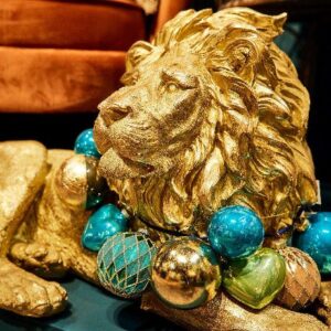 Løve skulptur - Mufasa (Guld)